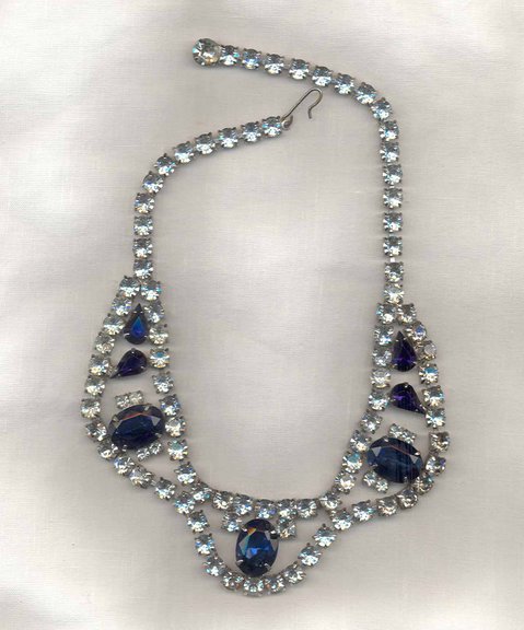 1960s rhinestone necklace - Courtesy of linnscollection