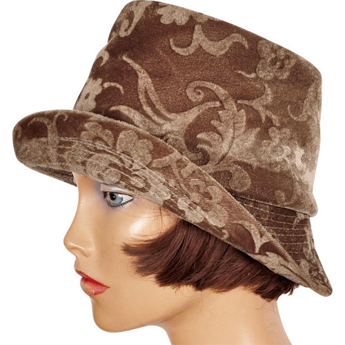 1960s devoré velvet bucket hat - Courtesy of poppysvintageclothing