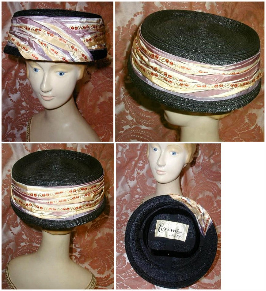 1950s Emme silk tambourine hat  - Courtesy of rue_de_la_paix