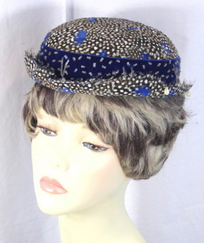 1960s Chante feather bowler hat - Courtesy of cmpollack