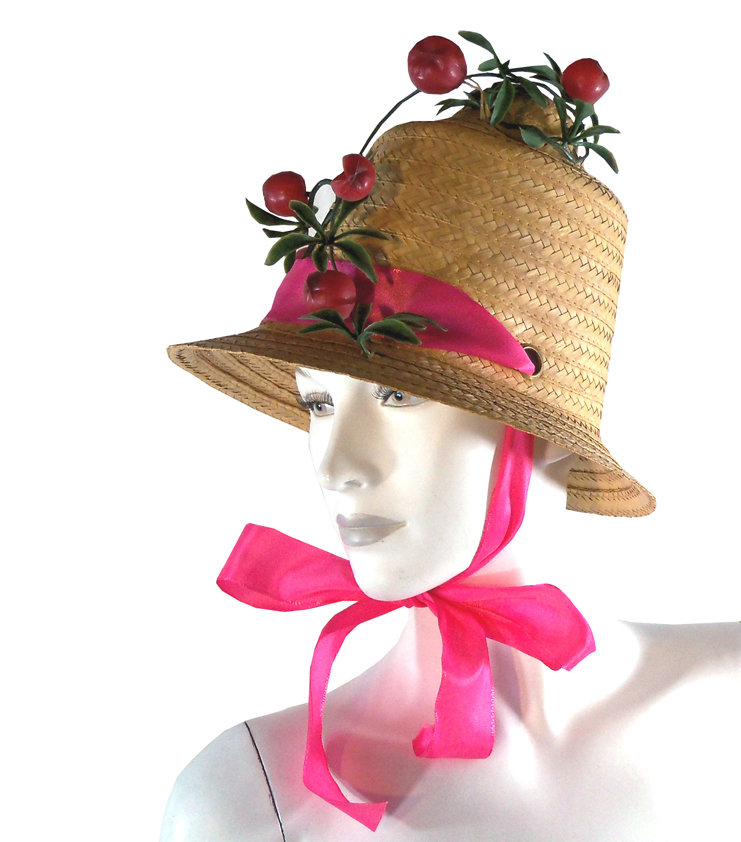 1960s novelty hat with berries - Courtesy of pinkyagogo