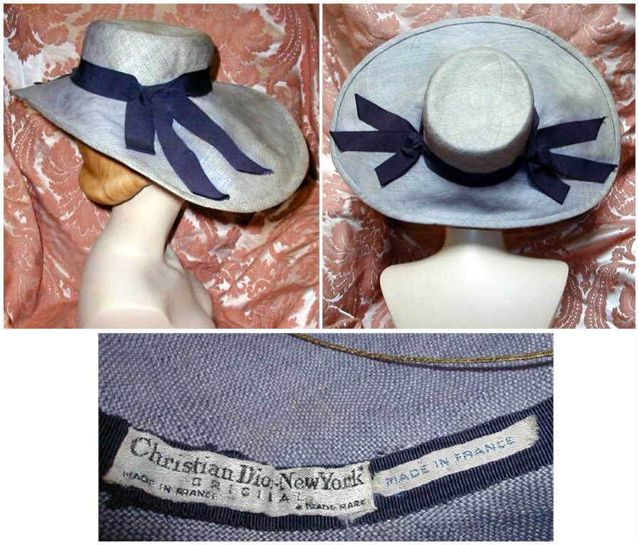1951 Christian Dior inspired platter hat  - Courtesy of rue_de_la_paix