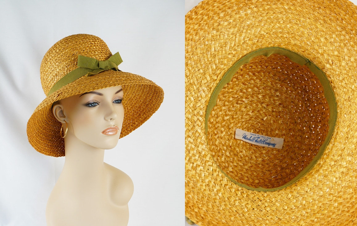1960s sun beach hat by Marshall Fields  - Courtesy of alleycatsvintage