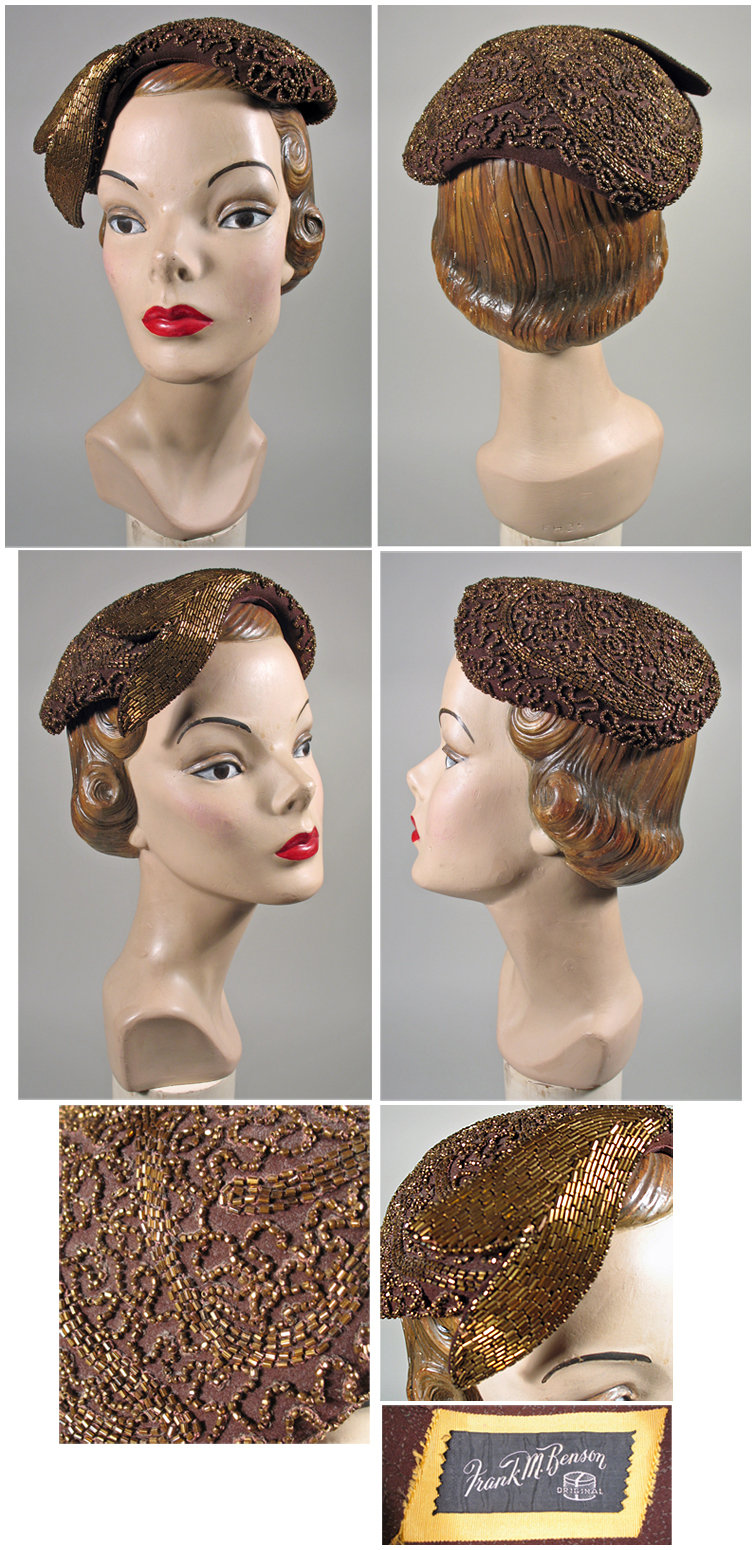 1950s beaded cocktail hat -  Courtesy of pastperfectvintage