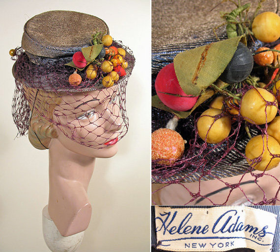 1940s Helene Adams tilt hat - Courtesy pastperfectvintage