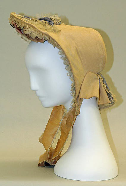 1860 American silk poke bonnet -  Courtesy of the Metropolitan Museum of Art