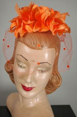 1960s cocktail hat with veil  - Courtesy of vivavintageclothing