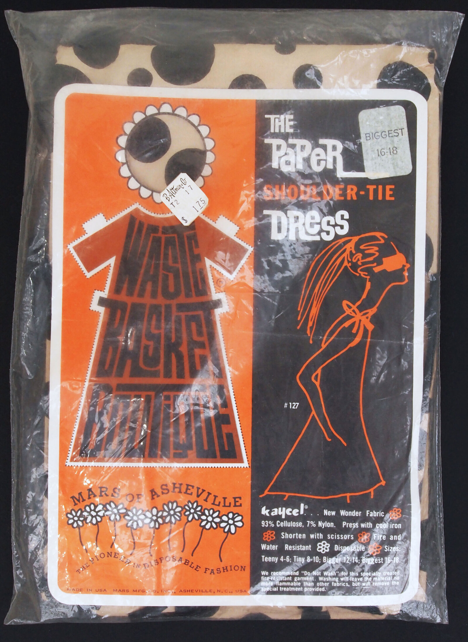 unused 1960s paper dress in its packaging - courtesy of denisebrain
