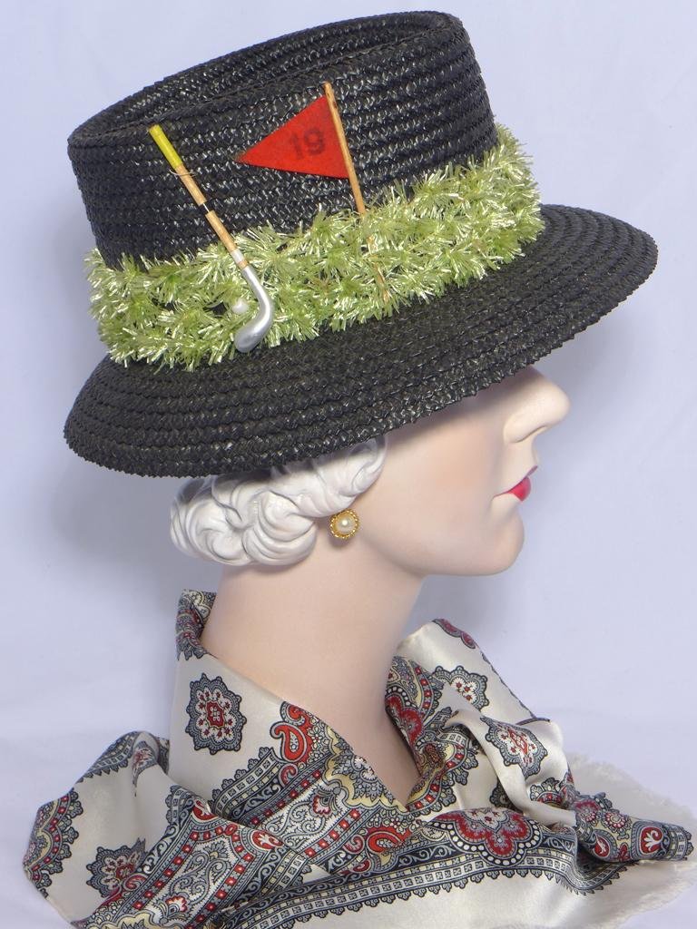 1960s golf theme novelty hat - Courtesy of BonniesVintageClothesLine