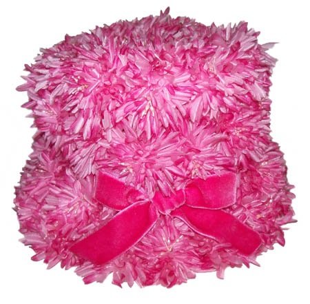 1960s hot pink floral bucket hat -  Courtesy of pinkyagogo