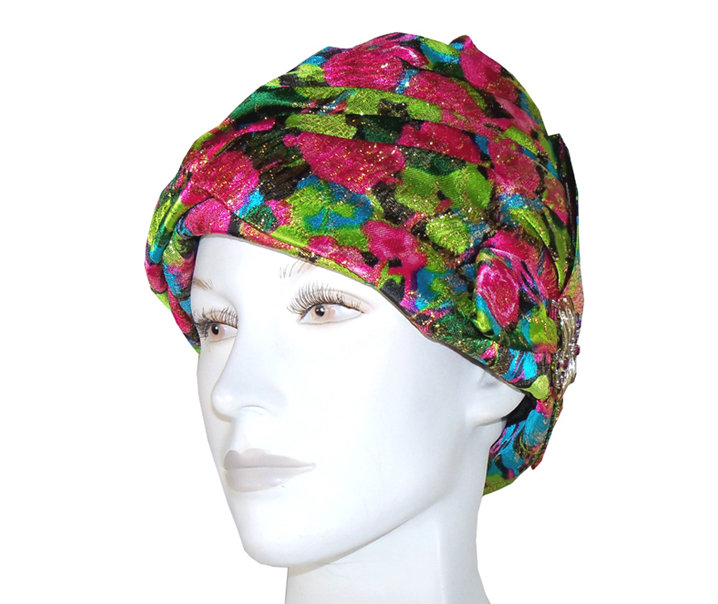 1960s floral print turban  - Courtesy of pinkyagogo