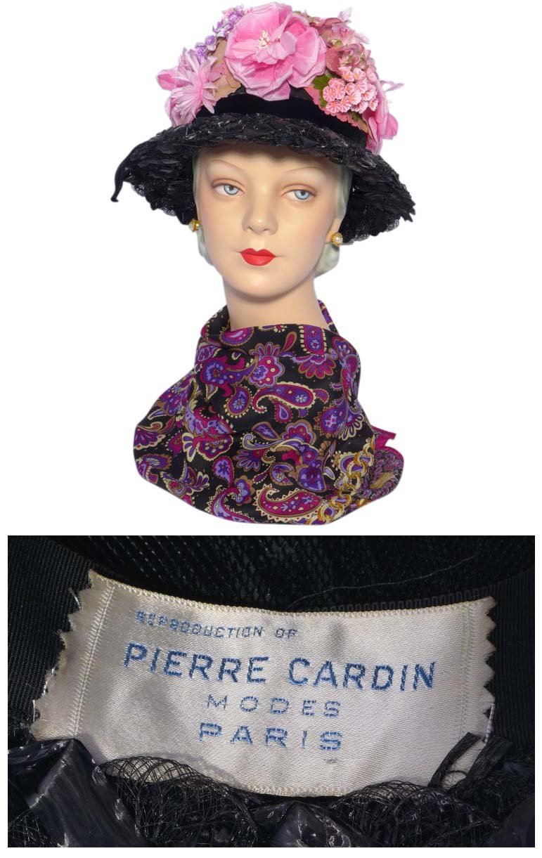 1960 Pierre Cardin reproduction Easter hat  - Courtesy of myvintageclothesline