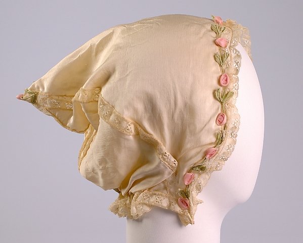 1915 American silk boudoir cap  - Courtesy of the Metropolitan Museum of Art
