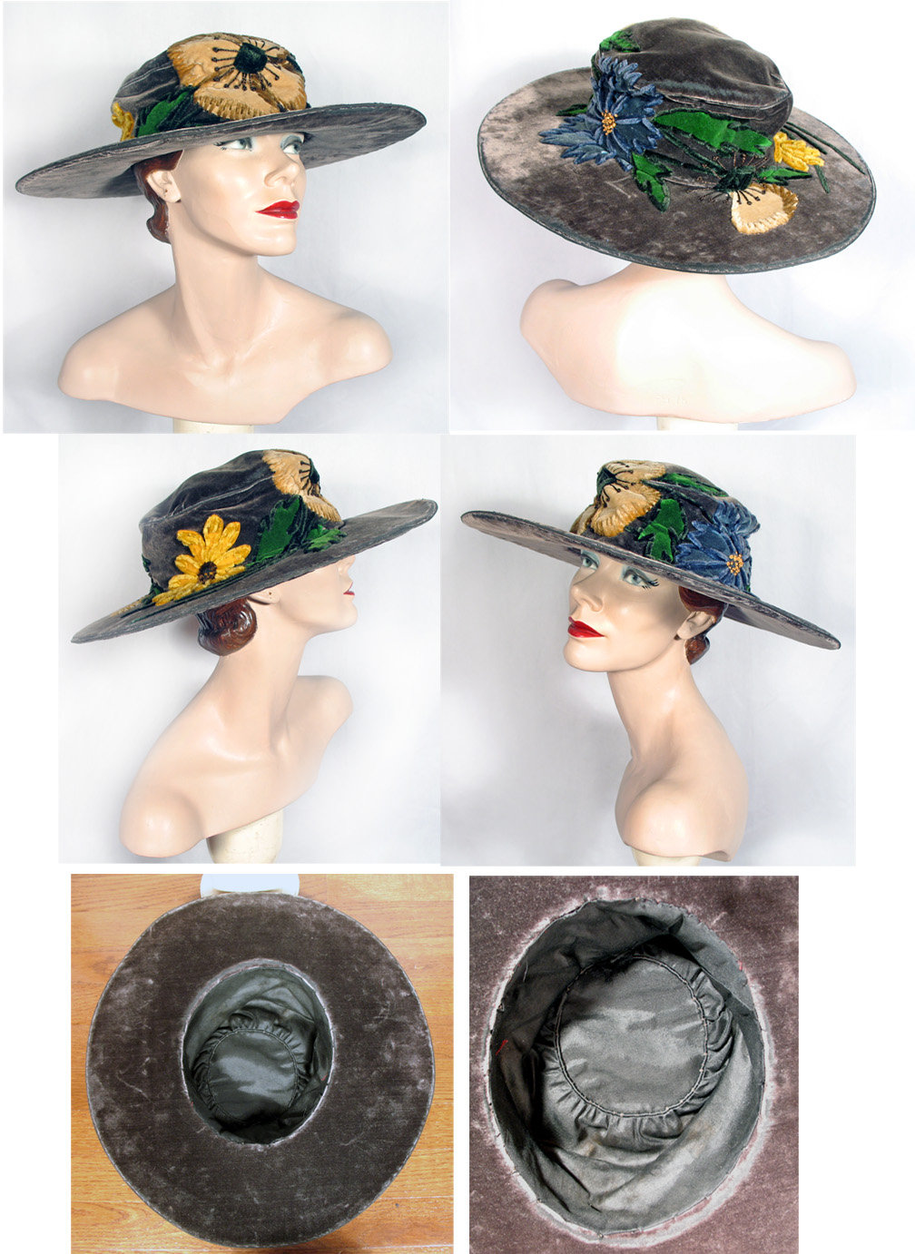 1910s Edwardian wide brimmed hat  - Courtesy of pastperfectvintage