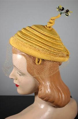 1950s novelty beehive hat  - Courtesy of vivavintageclothing