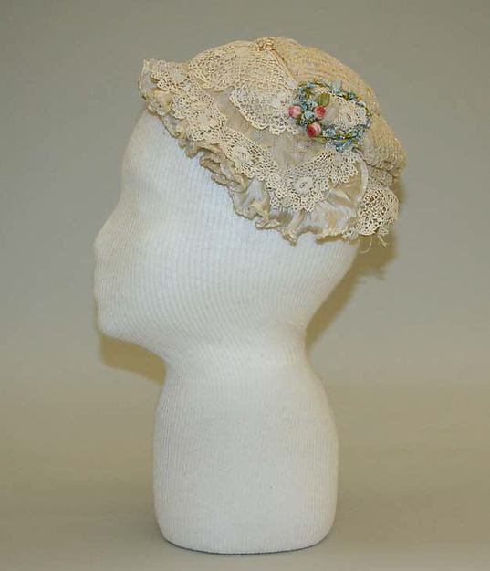 1910-20 French silk boudoir cap  - Courtesy of the Metropolitan Museum of Art