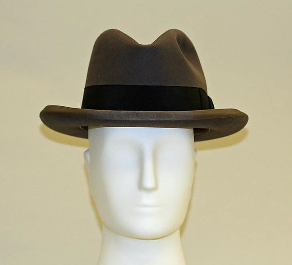 1940s British wool Homburg hat  - Courtesy of the Metropolitan Museum of Art