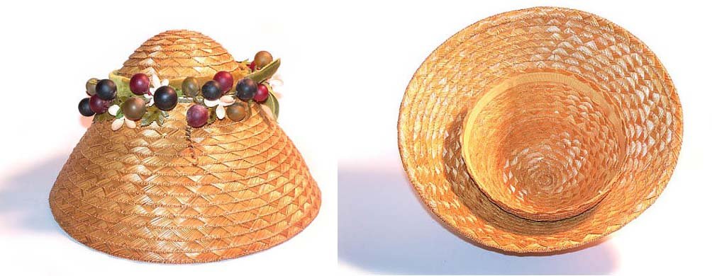 1950s mushroom, Asian inspired straw hat - Courtesy of pinkyagogo