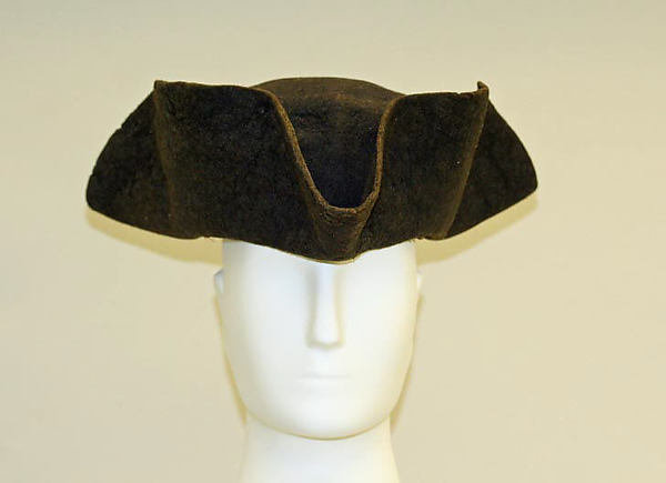 1700s tricorne hat  - Courtesy of the Metropolitan Museum of Art