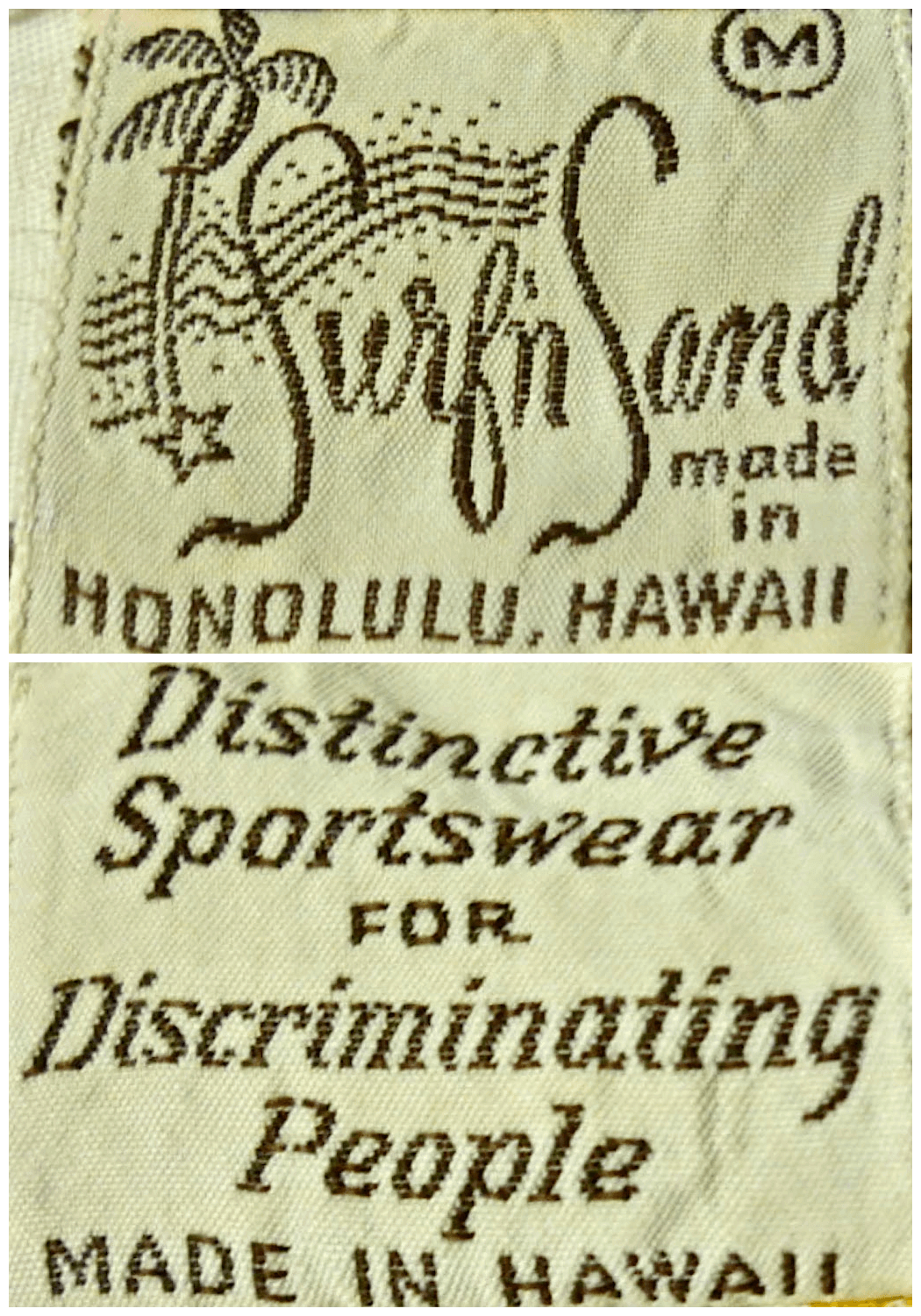 from a 1950s Hawaiian shirt (front and reverse) - Courtesy of FabGear Vintage