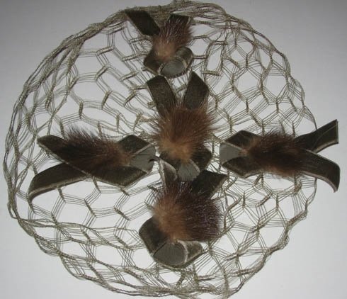 1950s mink and velvet whimsy hat  - Courtesy of pinkyagogo