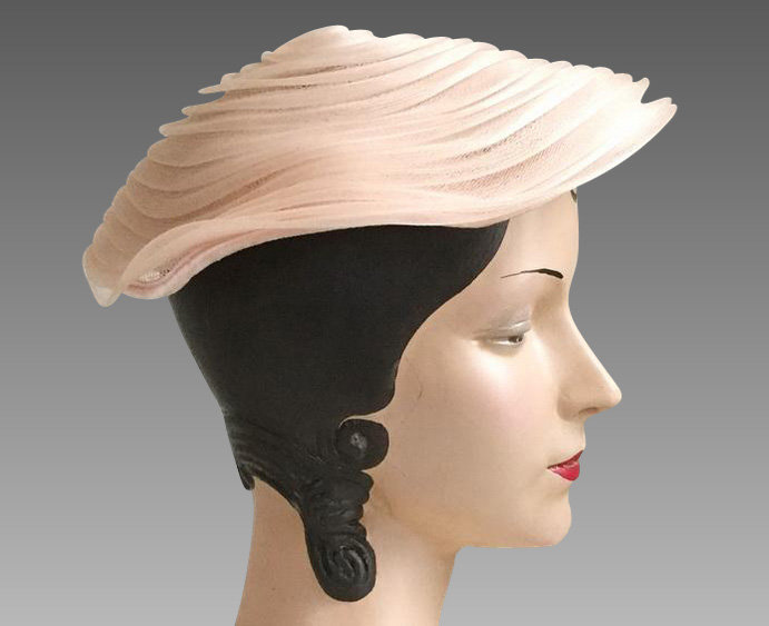 1950s Yvette New York tiered platter hat - Courtesy of The Vintage Merchant