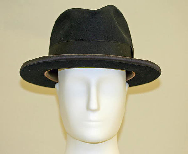 1936 British wool Homburg hat  - Courtesy of the Metropolitan Museum of Art