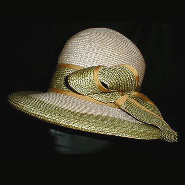 1960s Lily Daché brimmed straw cloche - Courtesy of thespectrum