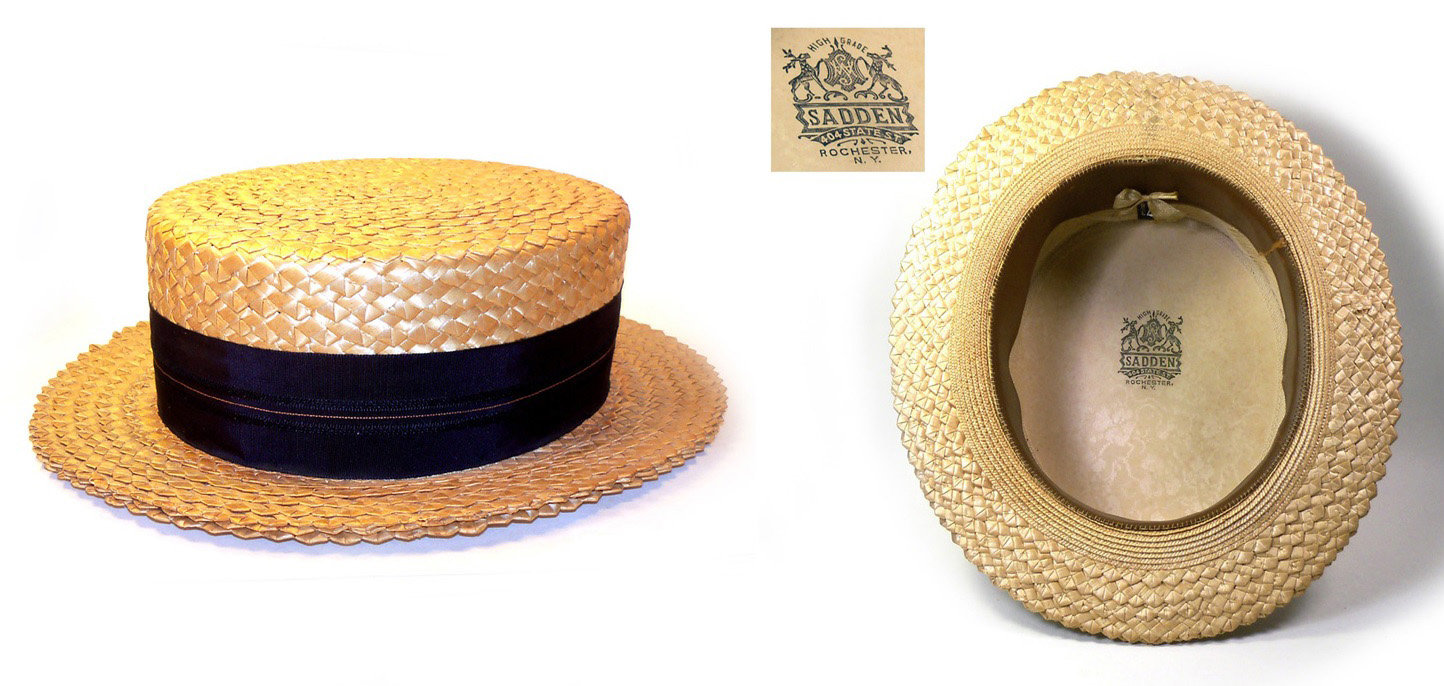 1920s straw boater hat  - Courtesy of pinkyagogo