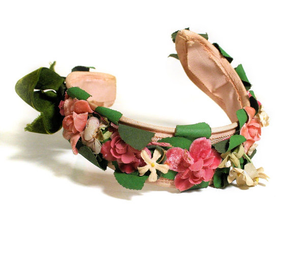 1950s floral headband  - Courtesy of morningglorious