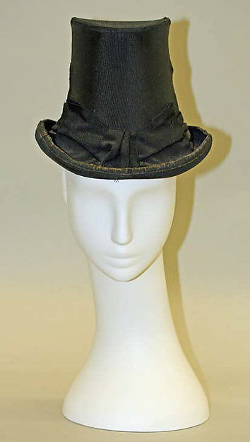 1878 silk riding hat  - Courtesy of the Metropolitan Museum of Art