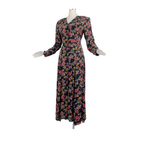 1990s floral rayon dress - Courtesy of northstarvintage