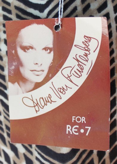 hang tag from a late-1970s loungewear wrap dress - Courtesy of Hollie Point