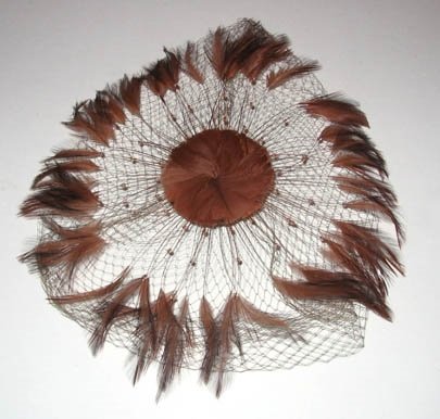 1950s feather and tulle whimsy hat  - Courtesy of pinkyagogo