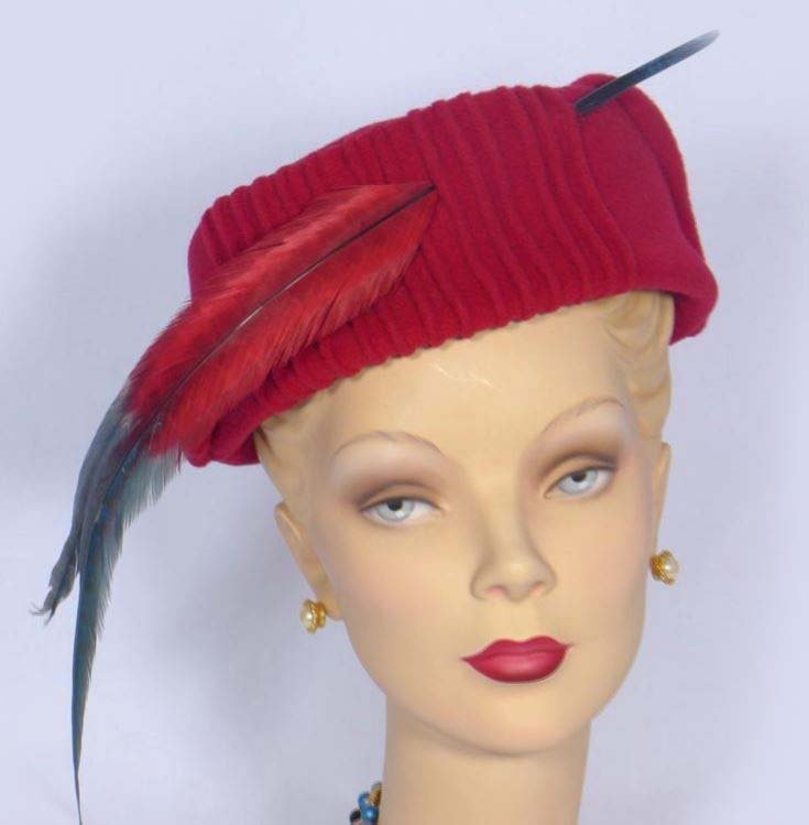 1950s pillbox hat -  Courtesy myvintageclothesline