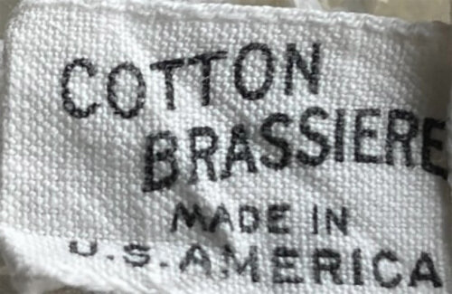 from a 1910s brassiere, back of above label - Courtesy of Dolls n Trolls