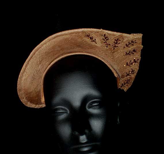 1940s beaded straw halo hat - Courtesy of thespectrum