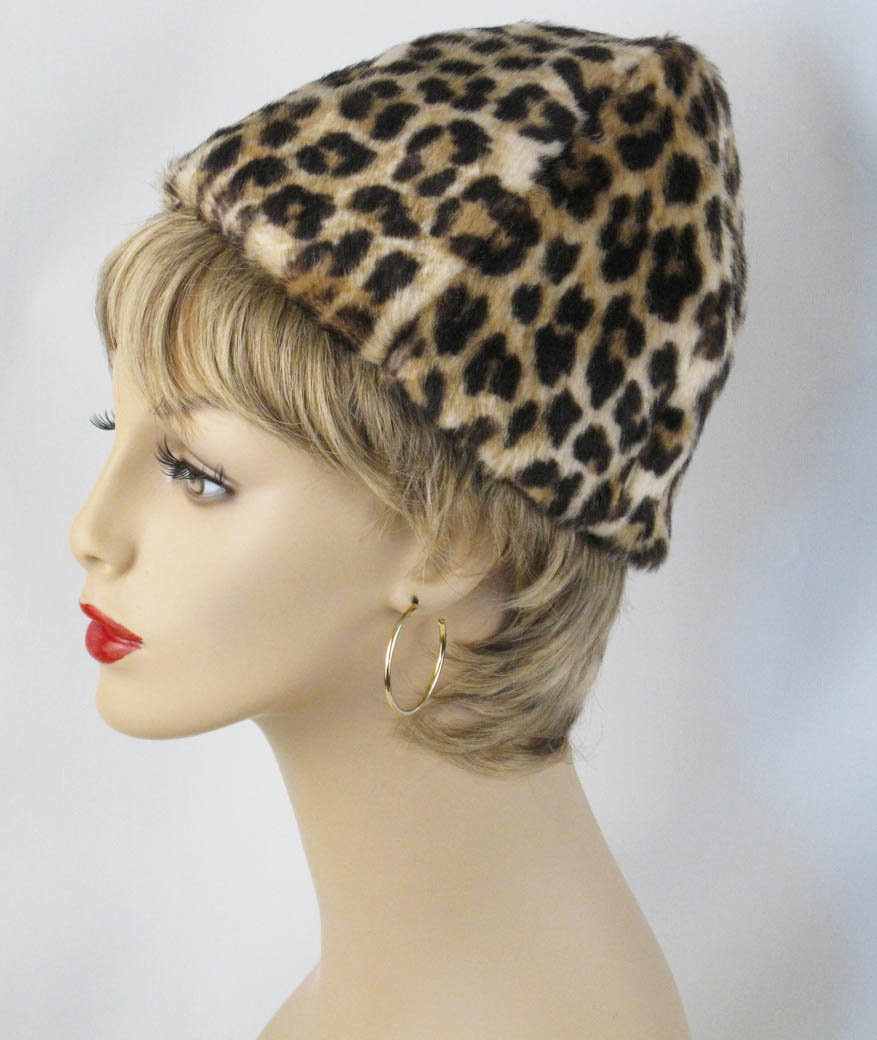 1960s faux leopard pixie hat  - Courtesy of alleycatvintage