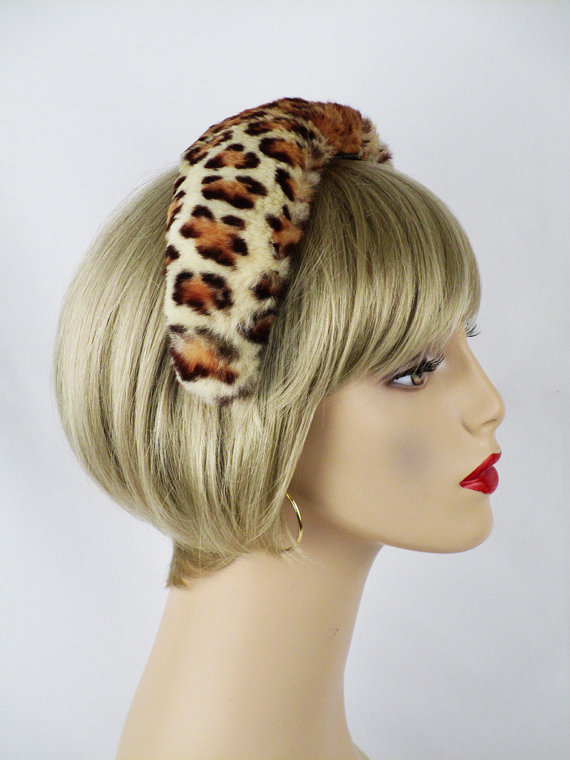 1960 faux leopard headband - Courtesy of alleycatsvintage