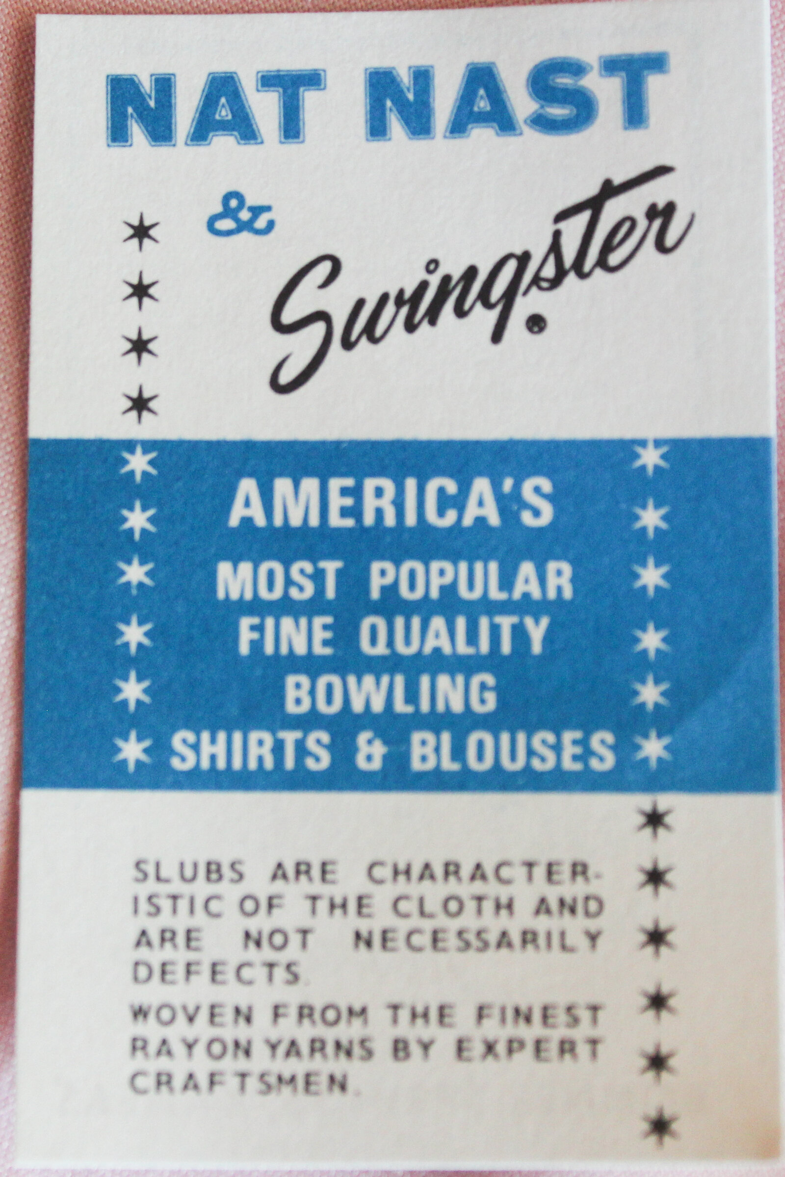 from a 1950s bowling shirt - Courtesy of Hollie Point Vintage