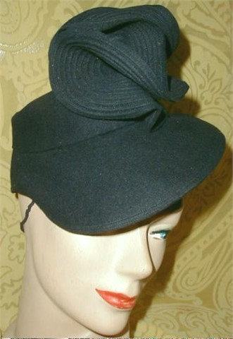 1930s film noir hat  - Courtesy of rue_de_la_paix