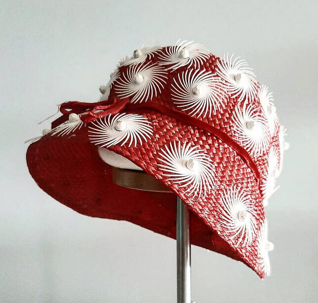 1960s straw bucket hat with plastic pinwheels - Courtesy of anothertimevintageapparel 