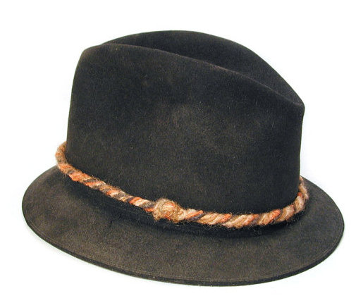 1960s center crease on fedora hat  - Courtesy of misterbibs