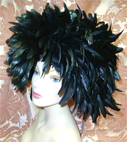 1960s feather turban  - Courtesy of rue_de_la_paix