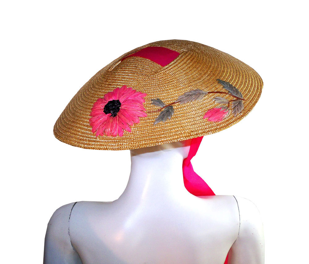 1950s straw sun hat   - Courtesy of pinkyagogo