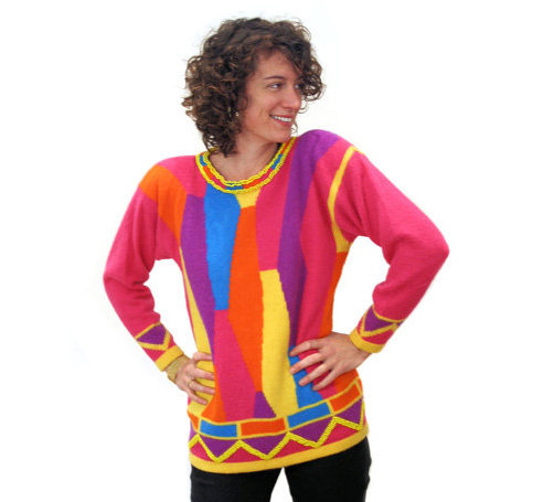 1990s colorblock sweater - Courtesy of morningglorious