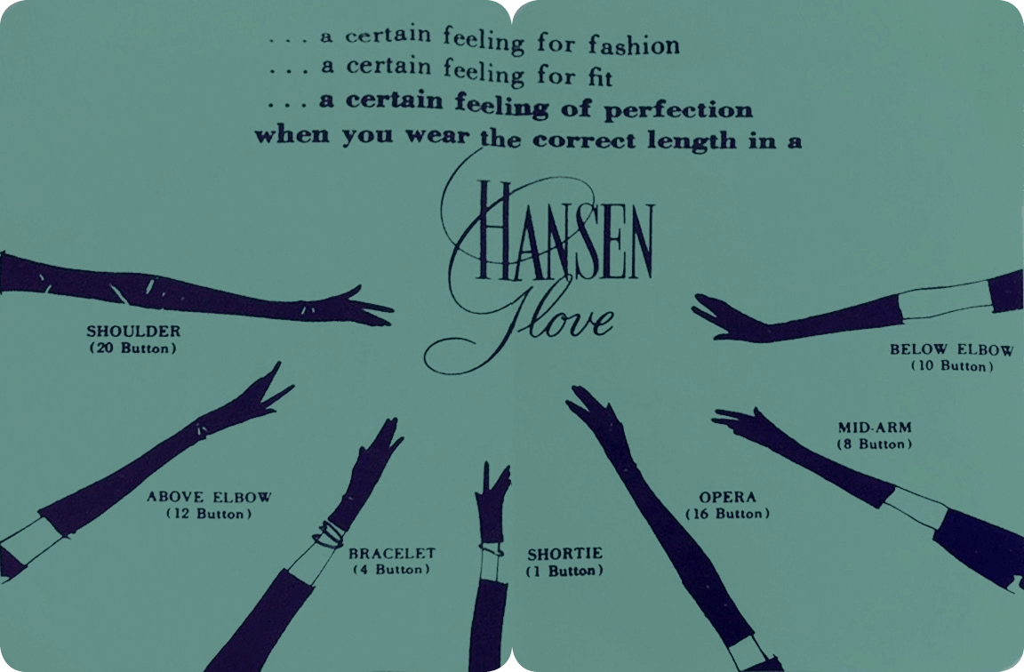Vintage Hansen Glove Brochure