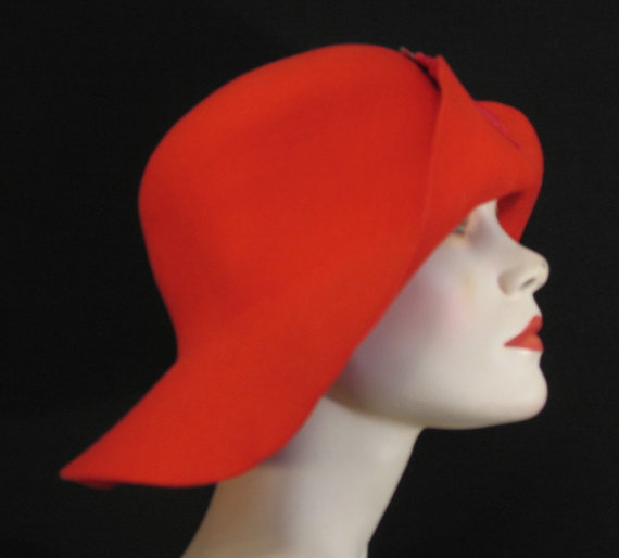 1970s felt Sou'Wester inspired hat -  Courtesy of themerchantsofvintage