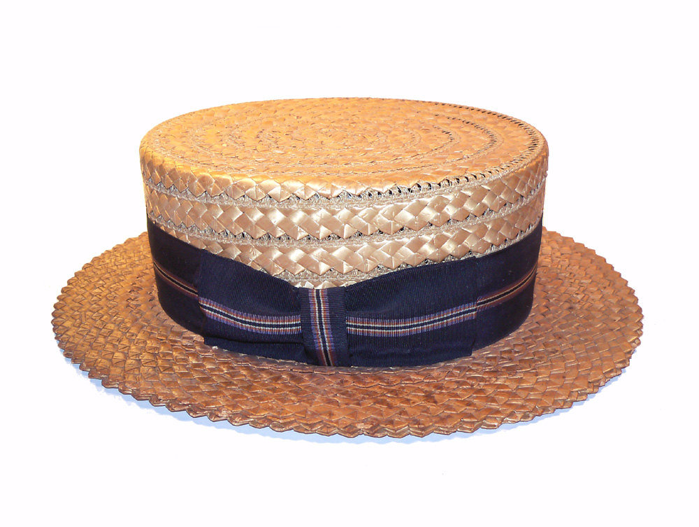 1930s Kings straw boater hat  - Courtesy of pinkyagogo