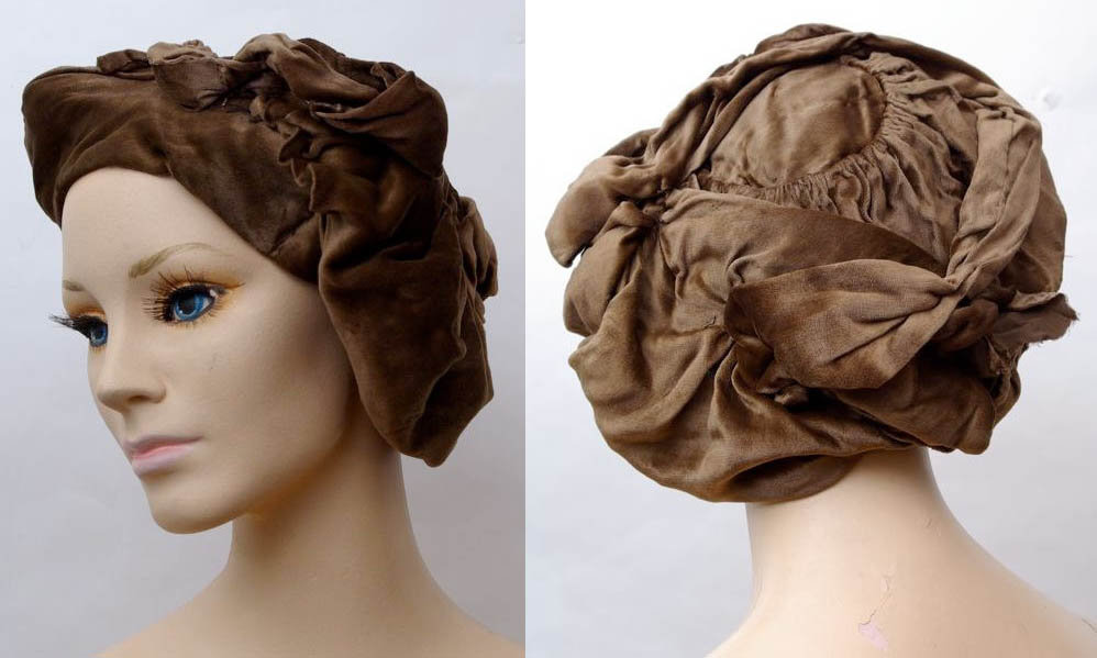1920s velvet beret -  Courtesy of kickshawvintage